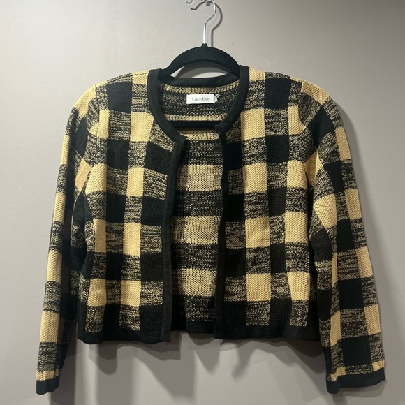 šāĖāæĖ° Calvin Klein Checkered Shrug Cardigan šāĖāæĖ° - Picture 4 of 8